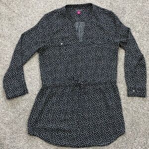 Vince Camino tunic top print mini dress convertible sleeve Large women’s